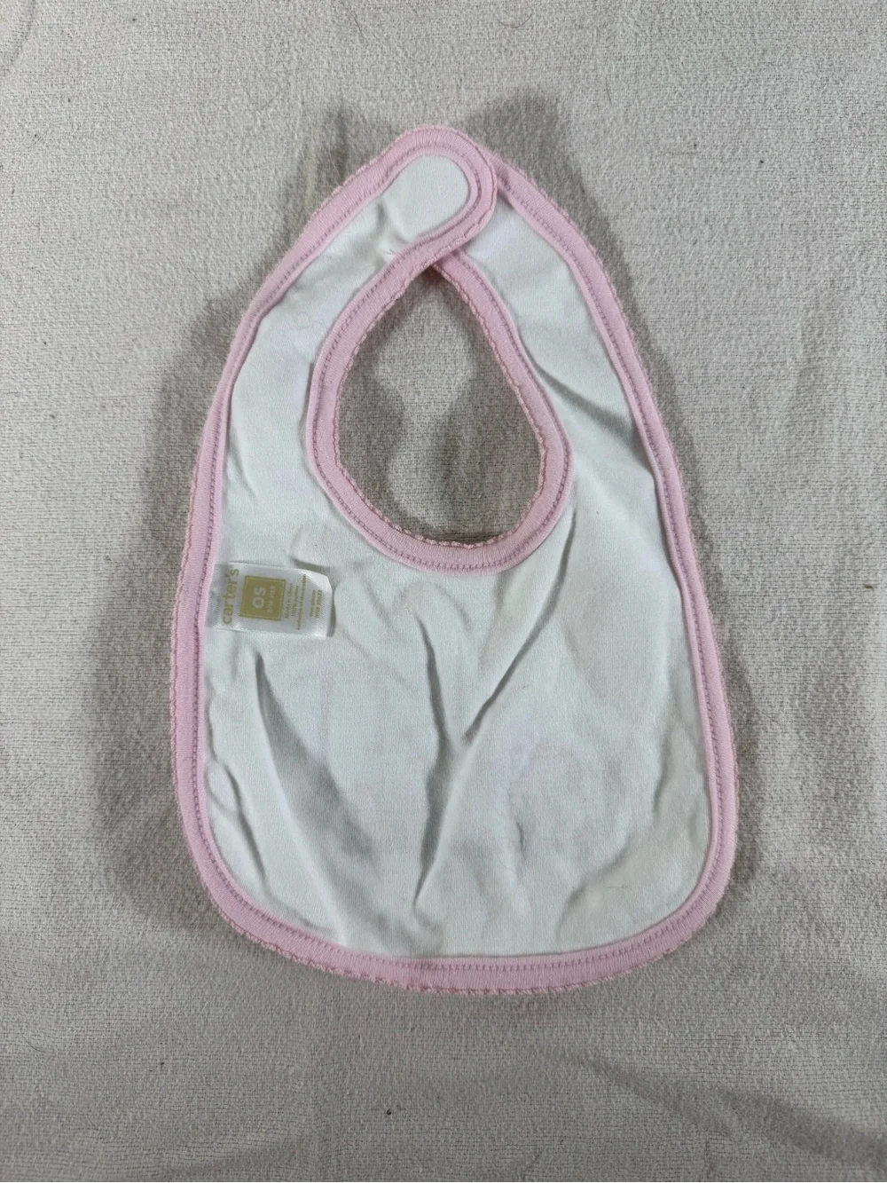Carter's Pink Striped & Elephant Bib Set